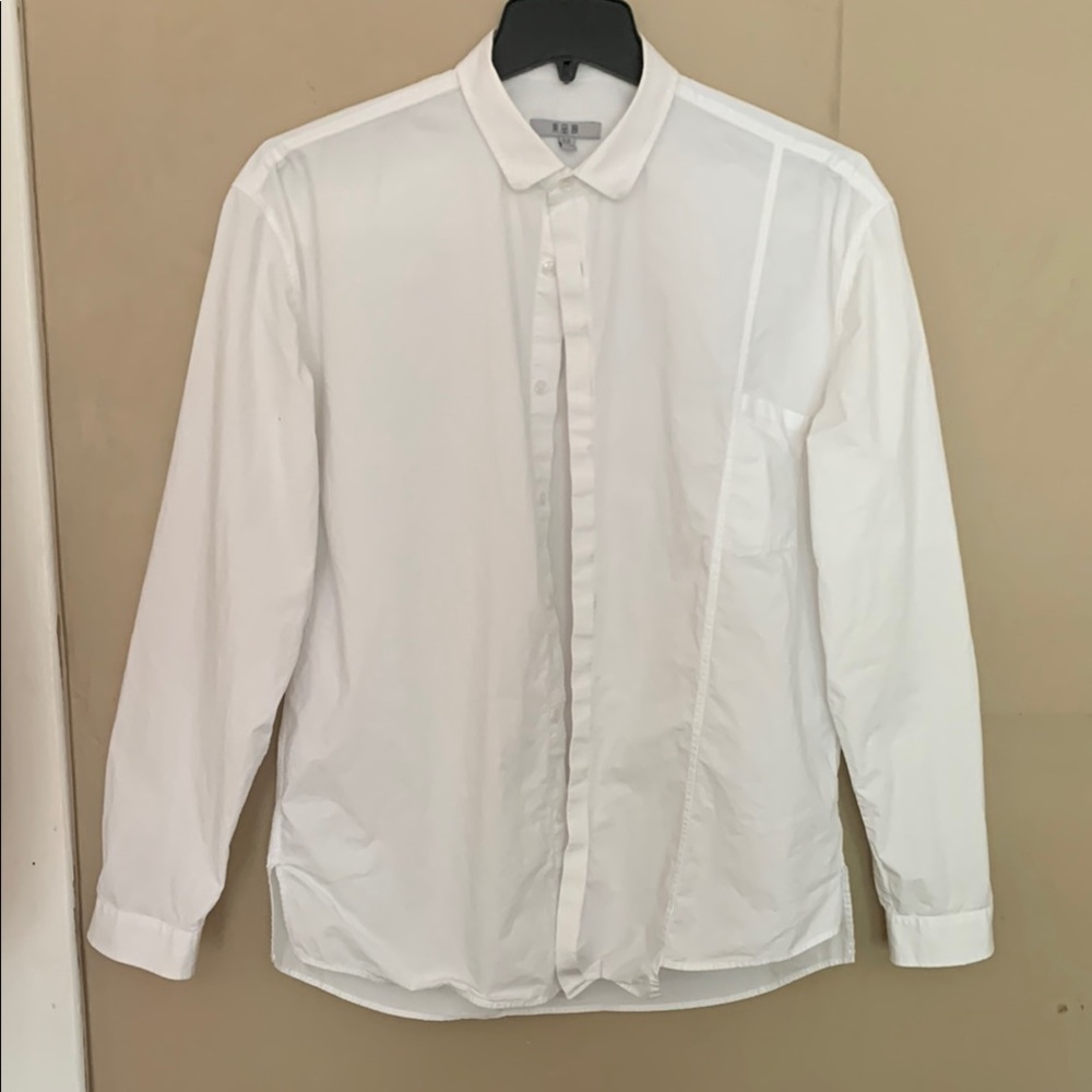 Classic White Cotton Casual Shirt M/L